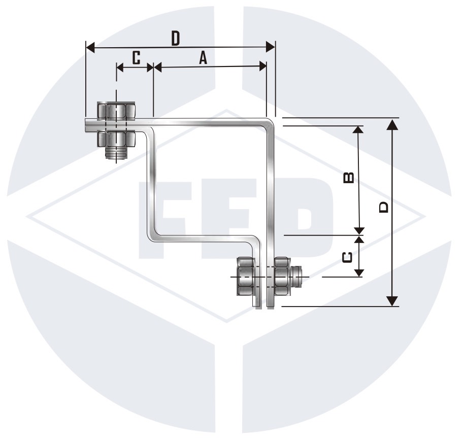 SQUARE STEEL CLAMP SUPPORT (FSC2) Fed Enterprise Co.,Ltd.